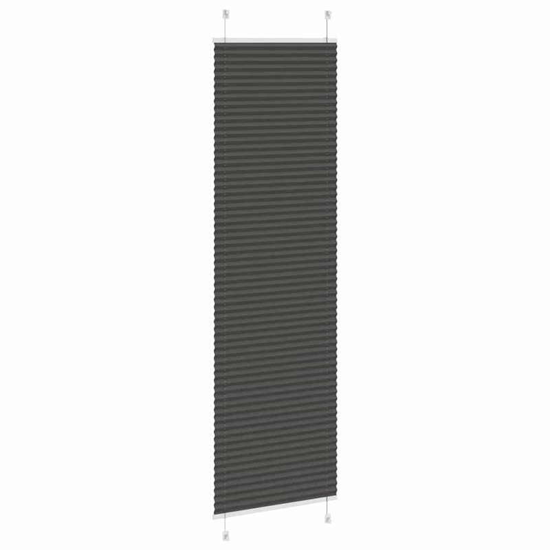 Room Darkening Pleated Blind, 55cmW x 200cmL, Black