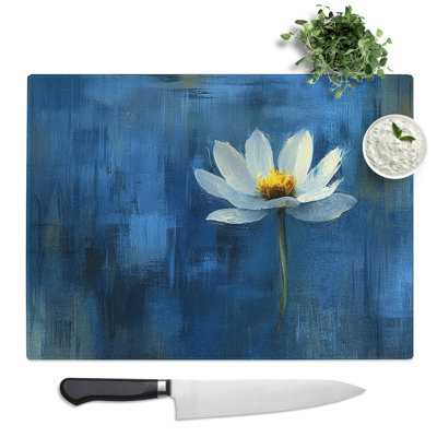 Daisy Flower Vol.4  Glass Chopping Board