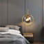 Modern Glass Globe Pendant Light – Stylish Indoor Hanging Lamp Fixture for Living Room, Bedroom, and Dining Room-369475708