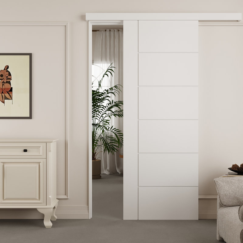 Porte de grange coulissante en bois 80 pi avec 80 po, 24 po x 80 po