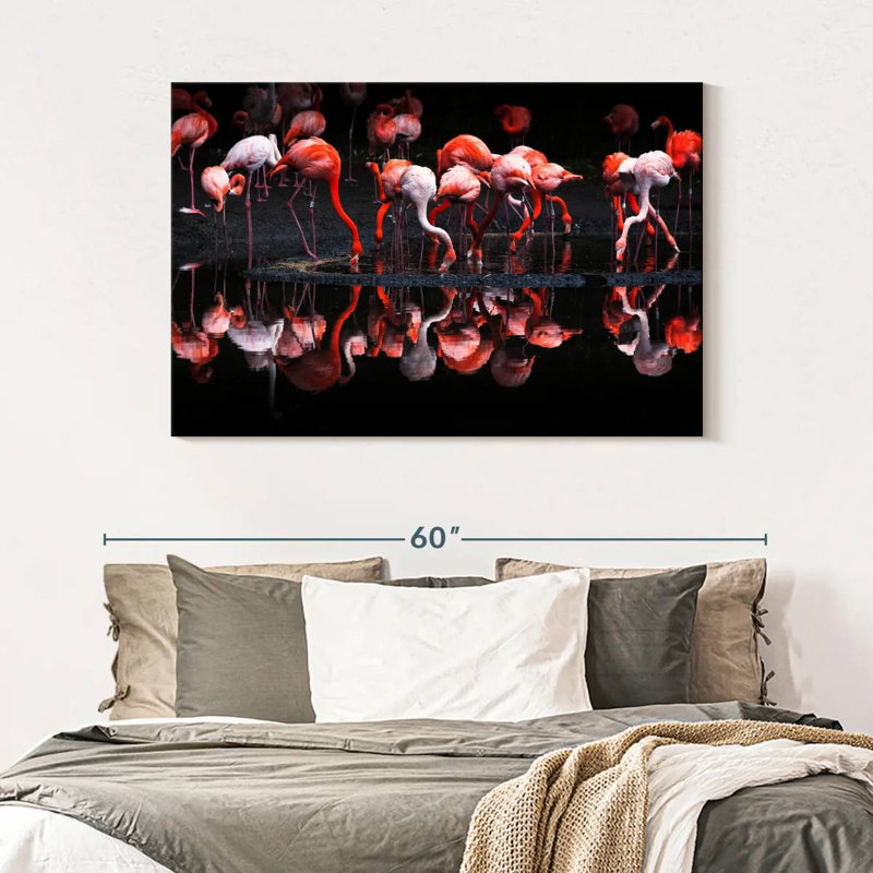 Flamingo Reflections, 32" H x 48" W