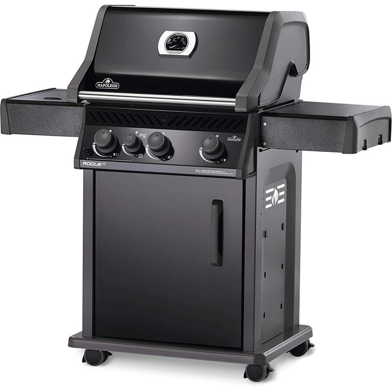 Napoleon Rogue XT 3-Burner Free Standing Liquid Propane 51000 BTU Gas Grill with Cabinet, Natural Gas, Black