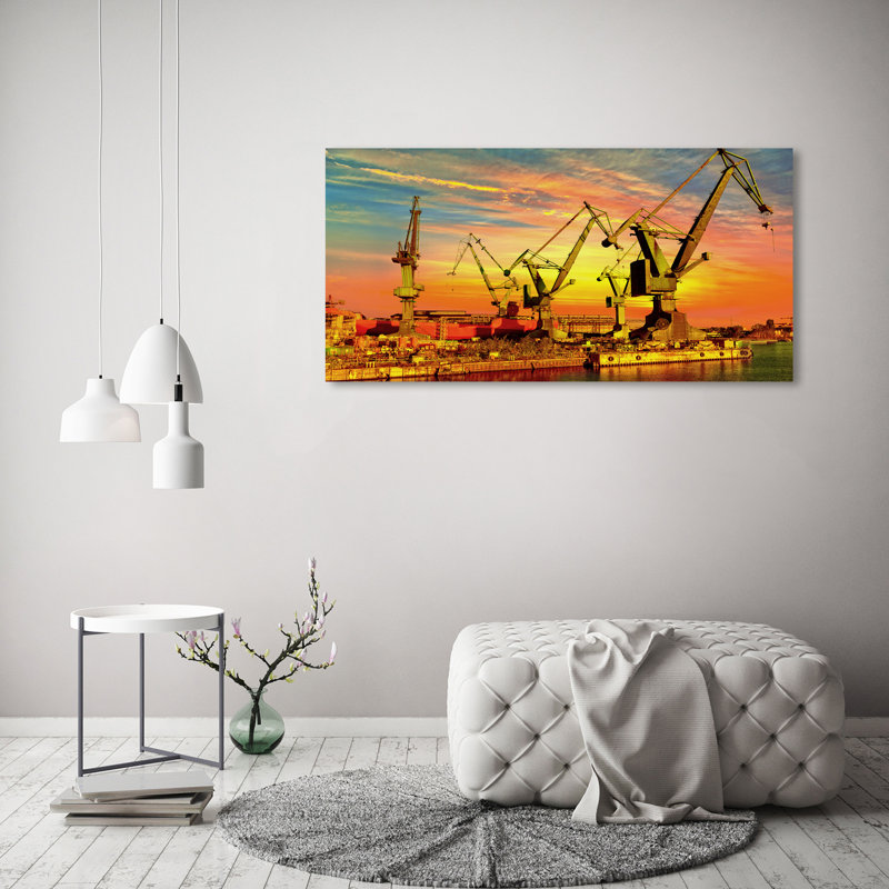 Shipyard In Gdansk - Wrapped Canvas Print
