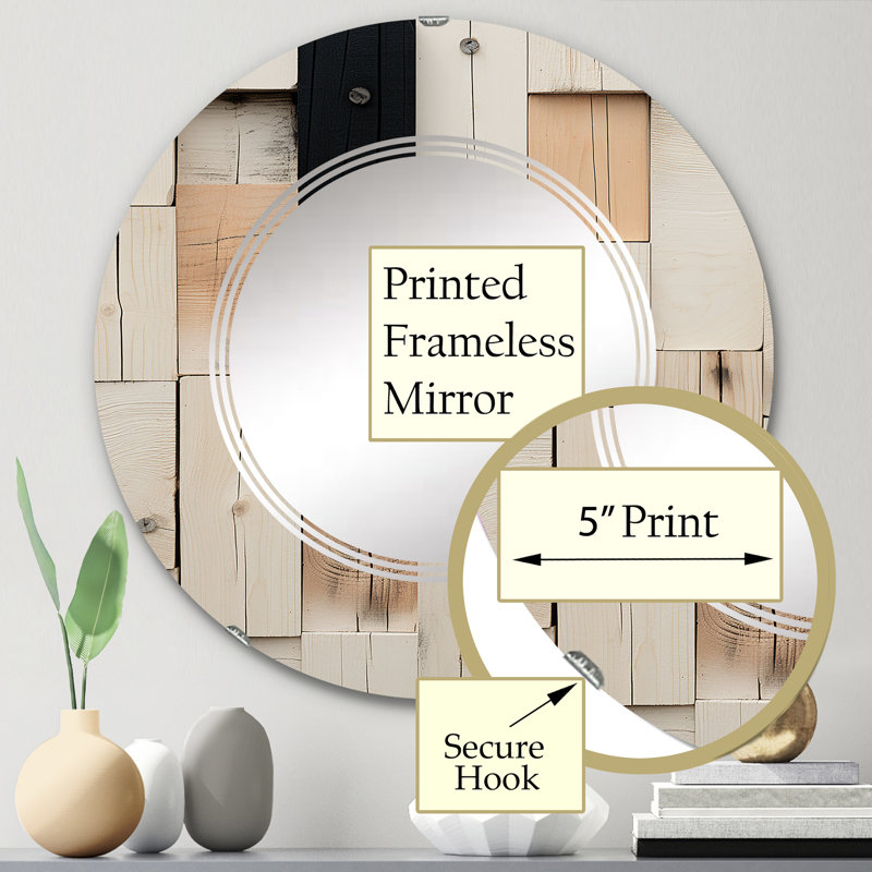 Miroir mural rond Colfer, 24 po x 24 po