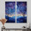 Indigo Dreams III - ensemble d'art mural abstrait 2 paysages