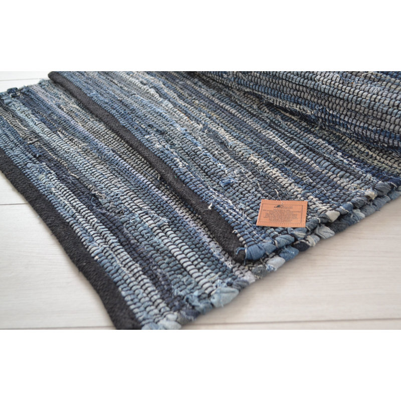Striped Hand Woven Area Rug, Runner 60 x 180cm