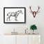 Horse with a Saddle by Jean Bernard - Picture Frame Drawing Print on MDF-55579125-55579126