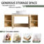 Meuble-lavabo mural 54 po avec lavabo d'art en céramique et 2 tablettes de rangement, chêne blanc américain-1421273011