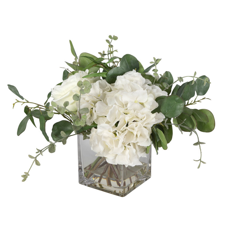 13 " Plastic Mixed Floral Arrangement