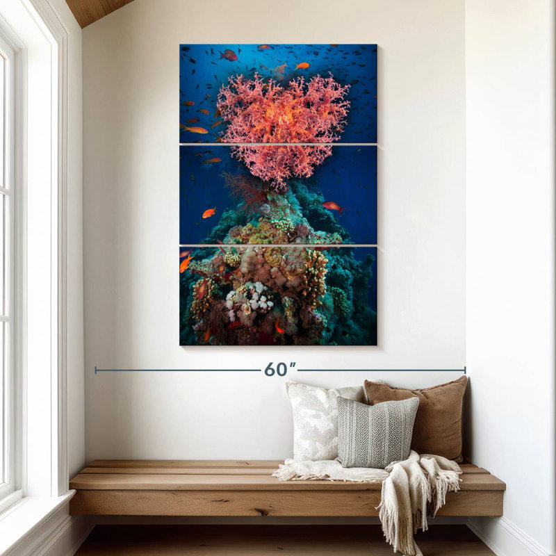 Cœur de corail Brampt, H 50 po x l 32 po
