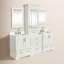 Ensemble de meuble-lavabo à double cuve 85 "avec miroir Abshire-101688716