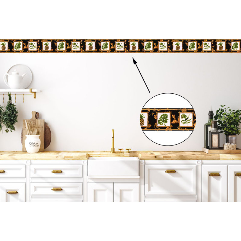 Bordure de papier peint L 15 pi x l 7 po