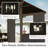 9 x 10 FT Iron Gazebo with Extended Countertop & Sloped Roof-120463558