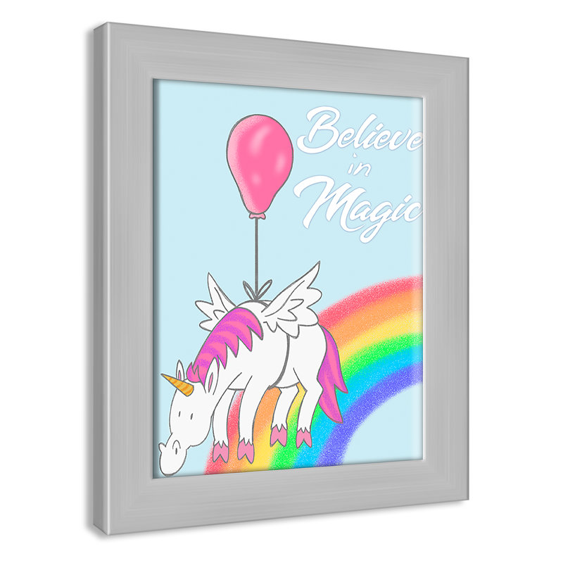 Believe in Magic 1, impression sur papier, H 14 po x l 10 po x P 0,6 po, Encadré plat argent