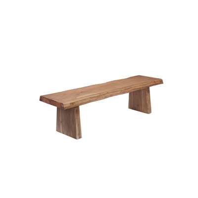 Chaliyah Live Edge Wood Leg Dining Bench