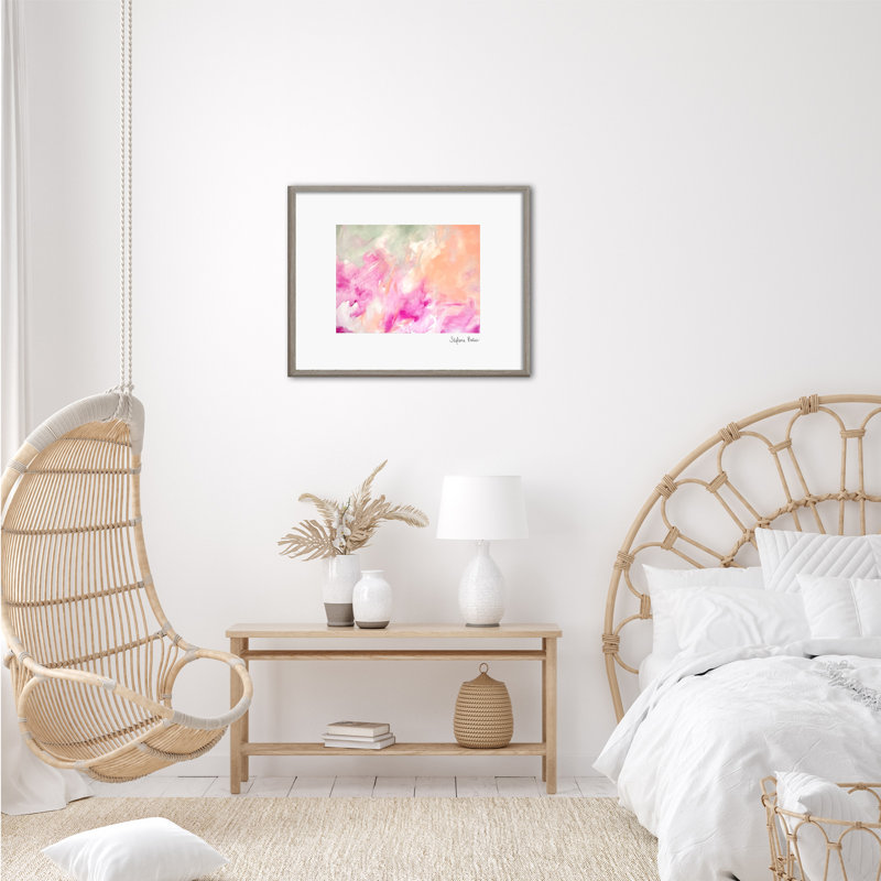 Spring Garden II Print by Stefanie Bales, Framed Matted Print, Gray, 12" H x 18" W x 1.125" D