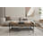 Modern Coffee Table, 47.2 x 17.7 x 21.7 inches | Atlantic Pine & Black Finish, 100% Melamine Coated Particle Board, Thickness: 0.7 inches | Industrial Style, Stylish & Durable Design for Living Room & Lounge Areas