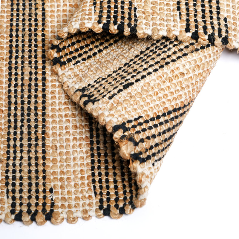 Striped Hand Woven Area Rug, Rectangle 200 x 300 cm
