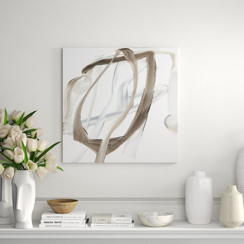 Whirl Print by Barclay Butera, 54" H x 54" W, Hand Embellishment Silver