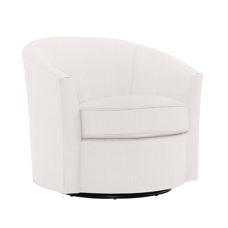 Aventura Swivel Patio Chair with Cushions, White Sunbrella 6063-000