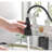 Matte Black Touch Kitchen Faucet With Pull Down , Stainless Steel Put Together With, 360-Degree Rotating Spray For Intense Sink Cleaning Wish, And Rust Build, Easy Water Flow Temperature Adjustment-575334073