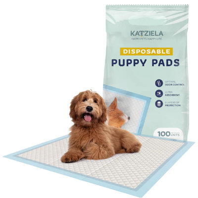 Emalea Katziela Disposable Dog Pee Pads, 22 x 23 in., 100 Pack