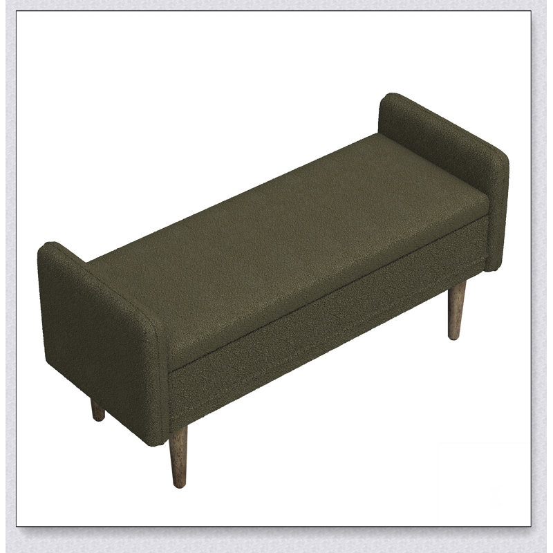 Le tabouret de rangement en velours Teddy, avec espace de rangement, convient aux appartements, salons et chambres à coucher - (16,75 po x 21,75 po)
