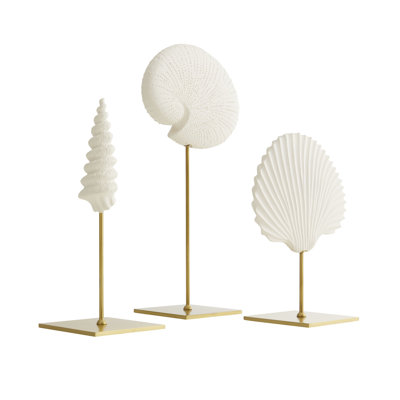 Celerie Kemble 3 Piece Shell Sculpture Set