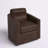 Alfonso 28.74'' Wide Genuine Leather Swivel Barrel Chair with Nailed Trim-1417893659