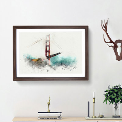 The Golden Gate Bridge in San Francisco - Picture Frame Graphic Art Print