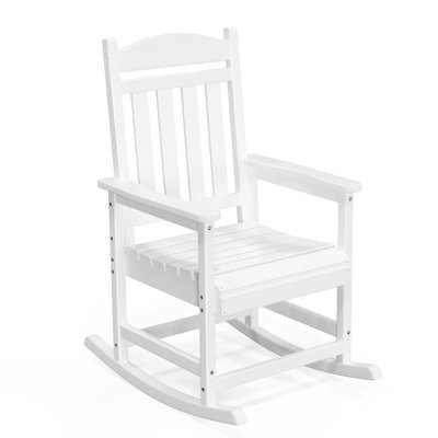 Chaise berçante de patio en PEHD de 44 po avec dossier plus haut