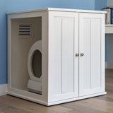 Refined Self Cleaning Litter Box Cabinet
