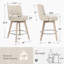 Tabouret de comptoir pivotant rembourré Arleine-92729596-93363829