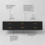 Ensemble de meuble-lavabo double 84 po avec miroir-82339690-82339691