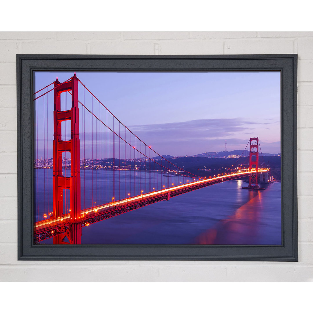 Golden Gate Bridge Dämmerung - Einzelner Bilderrahmen Kunstdrucke