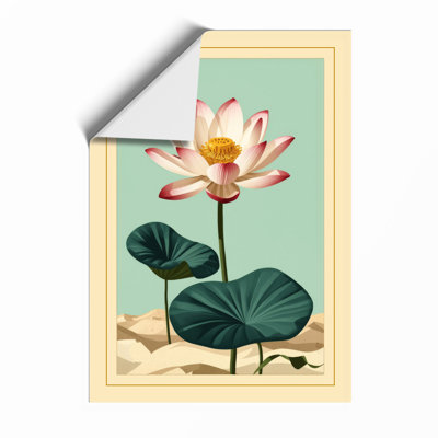 Water Lily Study Botanical - Framed Print