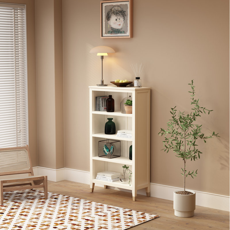 Ludwicka 127cm H x 69cm W Standard Bookcase, White