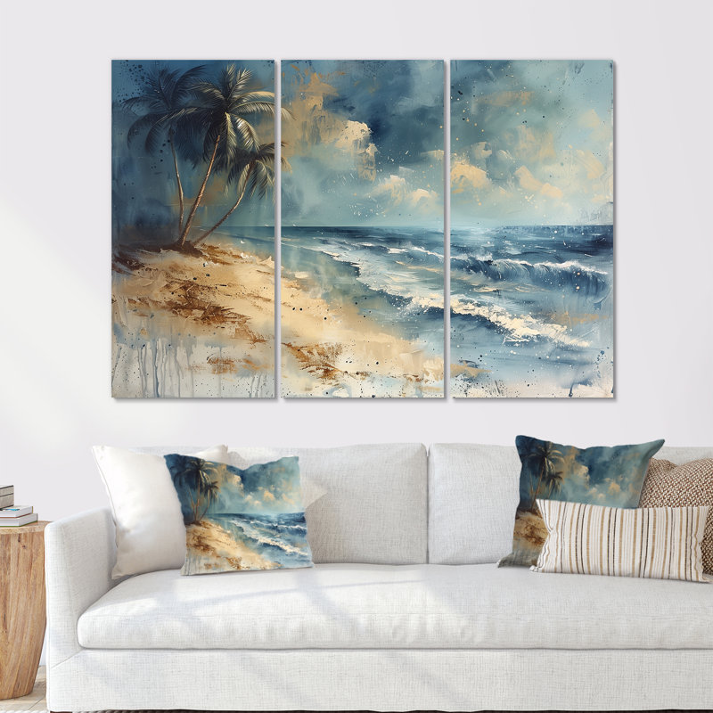 Santoro - Ensemble de décoration murale palmiers et palmiers, H 28 po x l 36 po x P 1 po