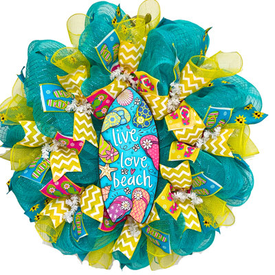 Surf Board Beach Wreath Live Love Beach