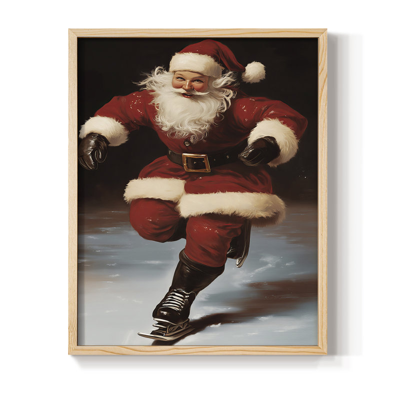 «Christmas Holiday Art», série 2-CLXII, reproduction encadrée - bois massif, H 15 po x l 12 po, Naturel