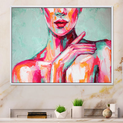 «Pastel Artistic Seduction Woman V», reproduction d'art sur toile