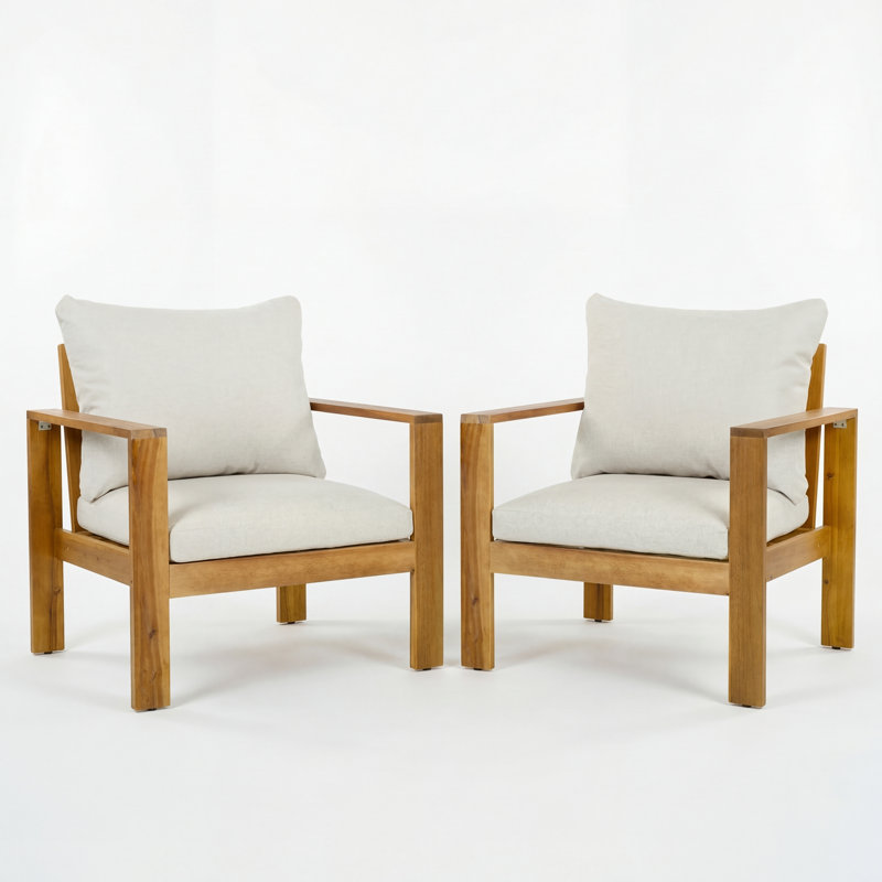 Ensemble de chaises d'extérieur avec coussins (ensemble de 2), 2