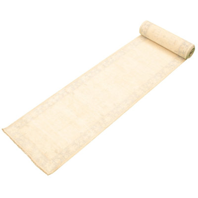 Roscommon One-of-a-Kind 2'7" X 25'3" 2010s Runner Wool Area Rug in Ivory