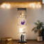 Vitrine noire en verre avec quatre tablettes