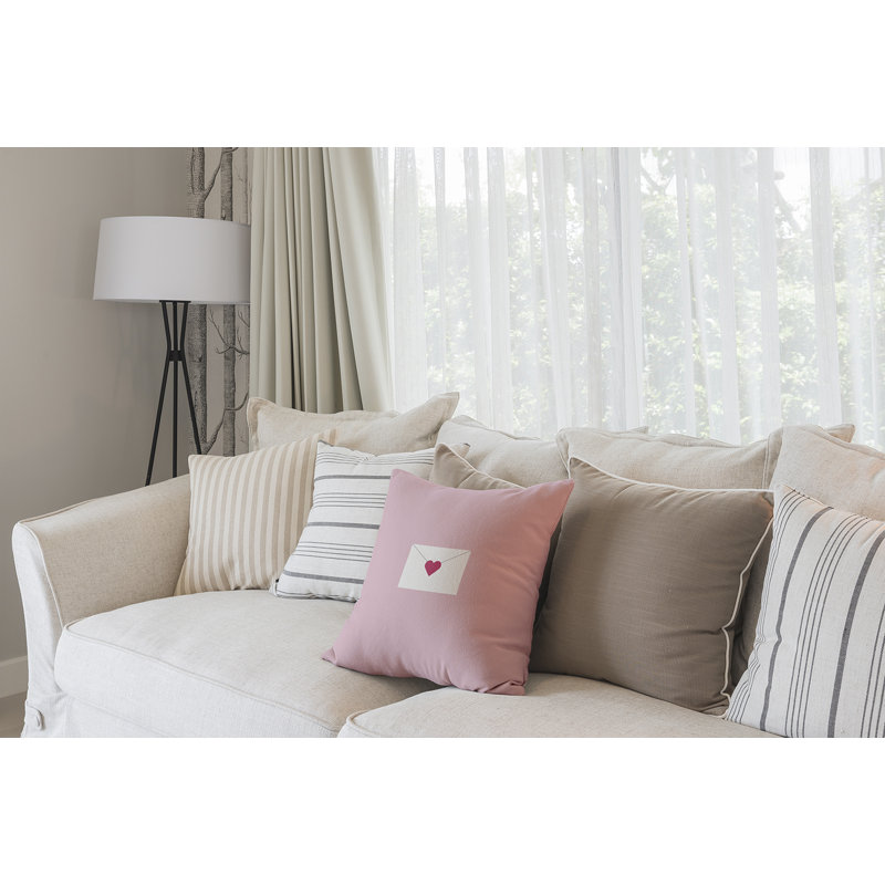Valentine's Day Reversible Throw Pillow, Pale Pink, 20"x20"