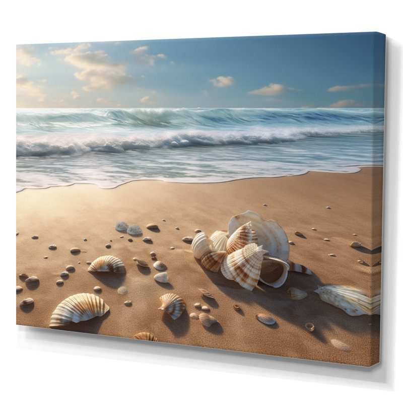 Seaside Seashell Treasures I - impression, H 30 po x l 40 po x P 1,5 po, Toile tendue