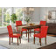 L'ensemble de mobilier de salle à manger 5 pièces comprend une table de salle à manger rectangulaire avec Dropleaf et 4 chaises rembourrées en tissu beige clair, 36 x 54 pouces, blanc lin-1370754040-1370754047-1370754046