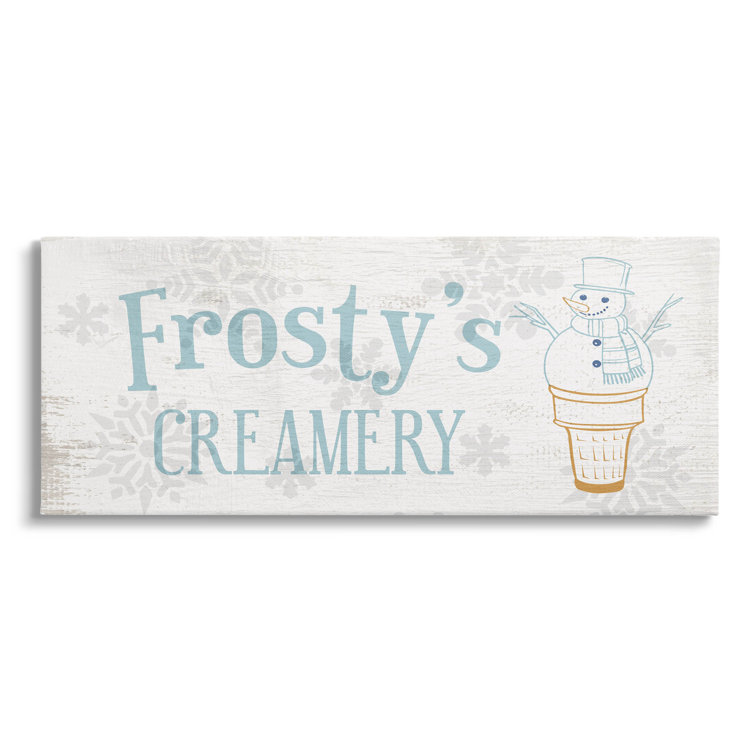 Frosty's Creamery Winter Ice Cream Canvas Wall Art By Lil' Rue
