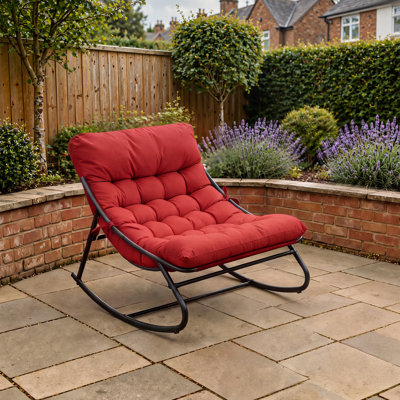 Outdoor Rocker Chair with Cushions