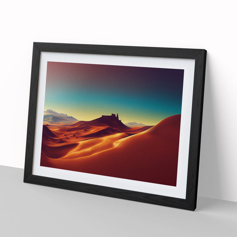 Charming Desert - Framed Print, Black Framed, 25cm H x 34cm W x 2cm D